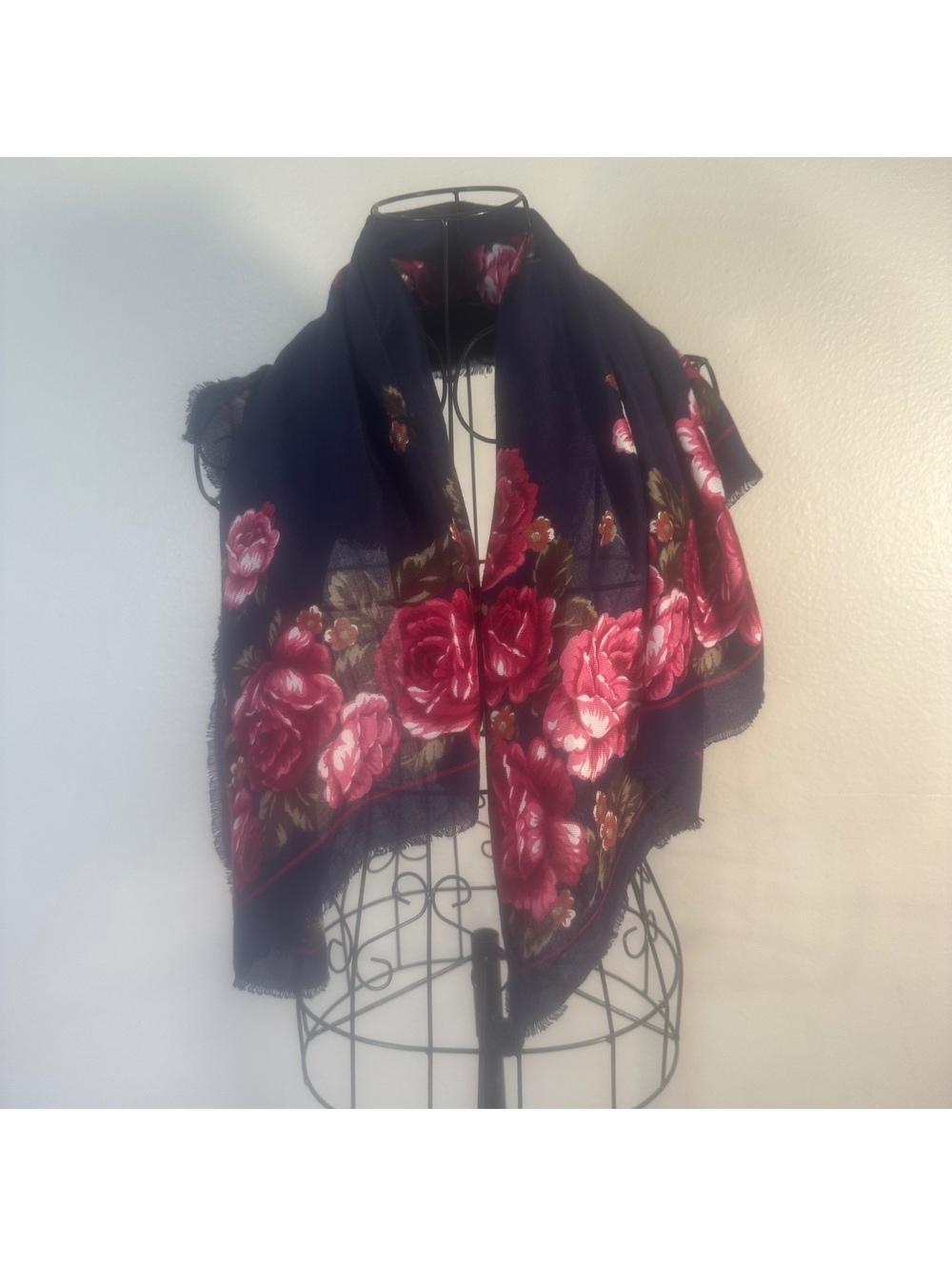 Vintage Rose Floral Scarf